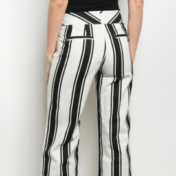 Show stopper white and black stripe pants - Picture 3 of 8